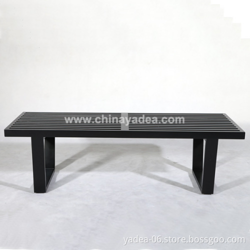 Modern Patio Black waiting Platform Bench custom furniture factory